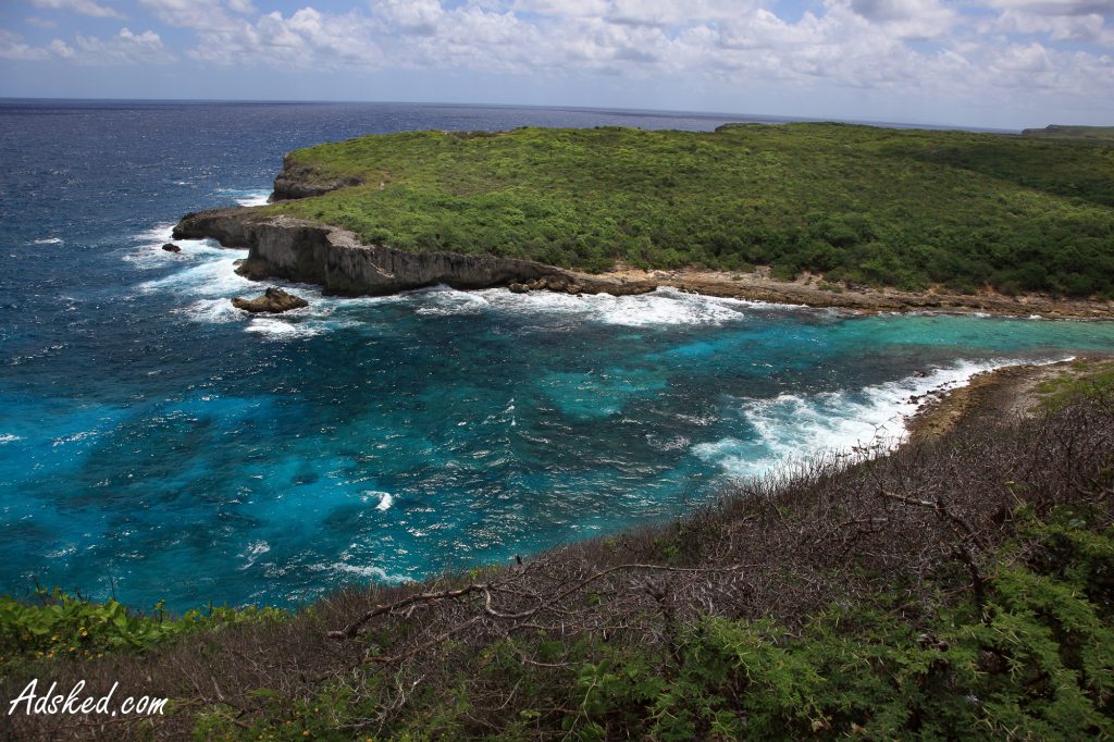 plage aux eaux turquoises de Guadeloupe